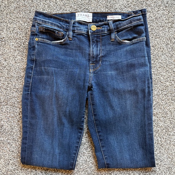 Frame Le Skinny de Jeanne Jeans in Queens Way Wash Premium Denim - size 27 - Picture 11 of 11